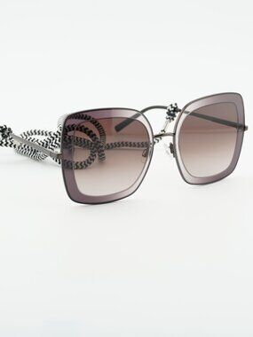 M Missoni MMI 0034/S 0V81 HA Geometric Sunglasses - Ruthenium/Brown